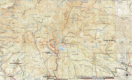 Mapa de la ascensión al Borón