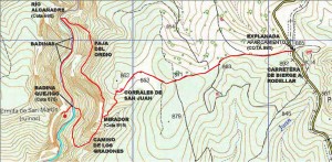Mapa ruta Badinas San Martin de Alcanadre