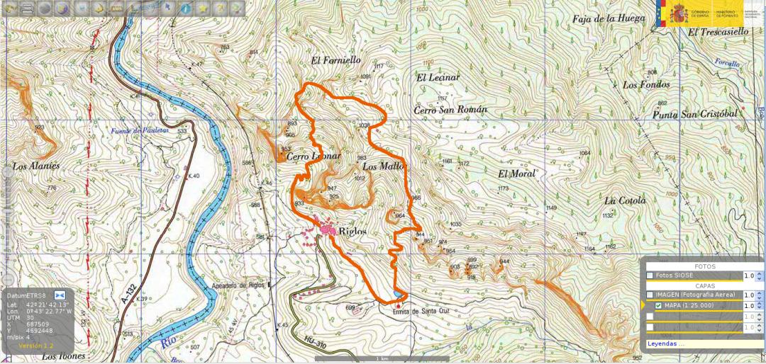 Mapa ruta de los Mallos IGN