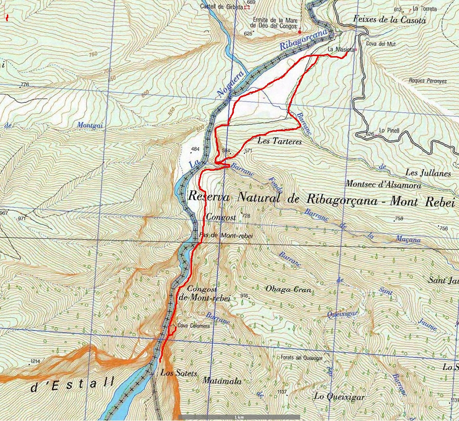 Mapa de la ruta del I.G.N.