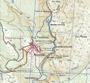 Itinerario sobre mapa del IGN