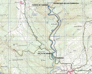 Itinerario sobre mapa del IGN