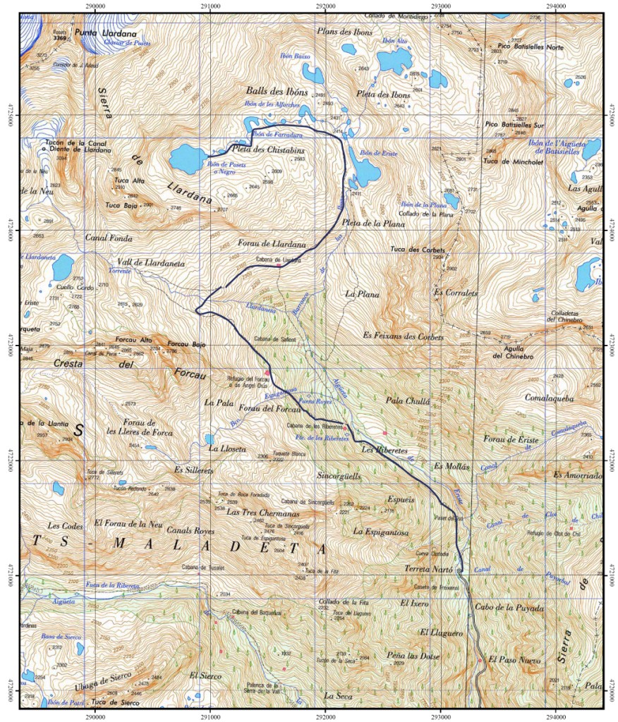 Recorrido sobre mapa del IGN