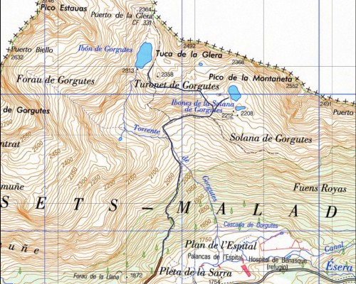 Ruta sobre mapa del IGN