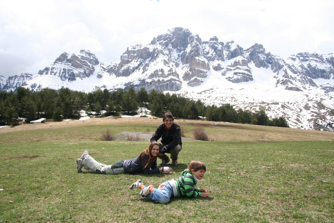 Una instantanea de la famila en el descenso