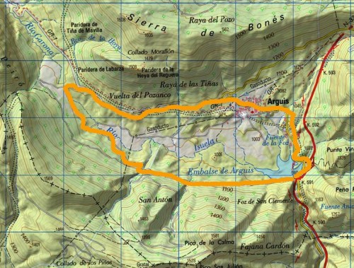 Mapa Visor IGN Vuelta BTT Pantano Arguis