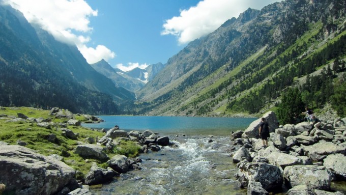 Lac de Gaube con el Macizo del Vignemale al fondo