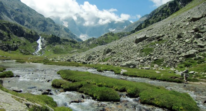 Río Gave des Oulettes y Cascada de Darré Splumouse.