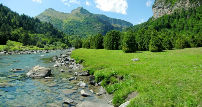 Praderas junto al río Ara