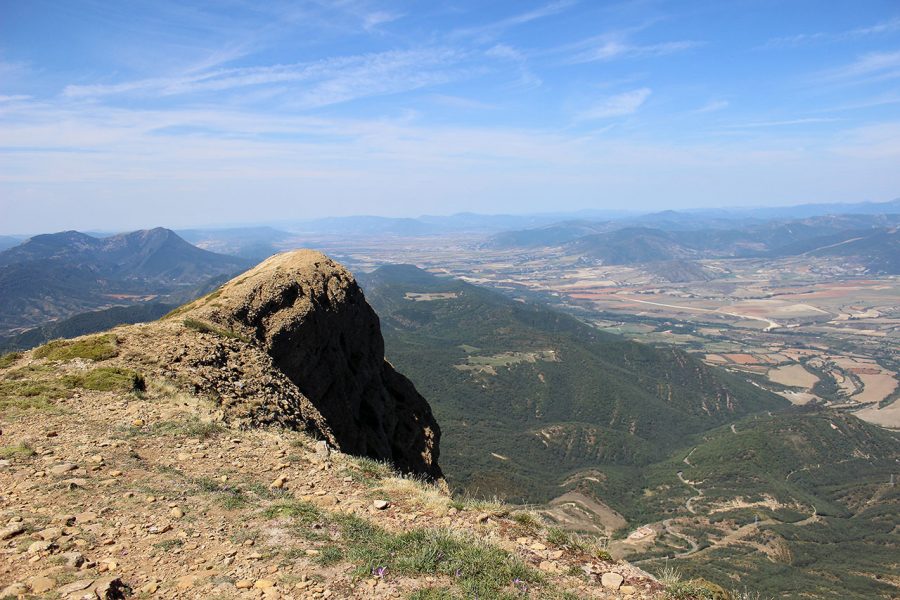 Vista de la Canal de Berdún en la cima