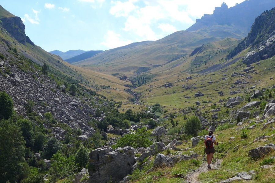 Tramo final de "La Cantalera" donde la Canal de Izas se abre ante nosotros