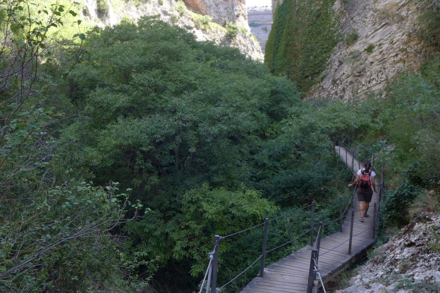 Último tramo de pasarelas en el Barranco de la Fuente