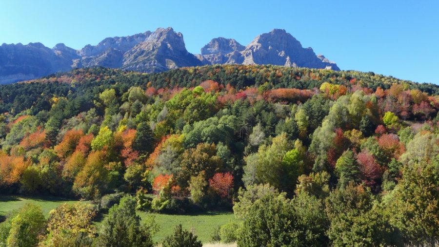 Ermita de Santa Cruz con la Sierra de La Partacua al fondo