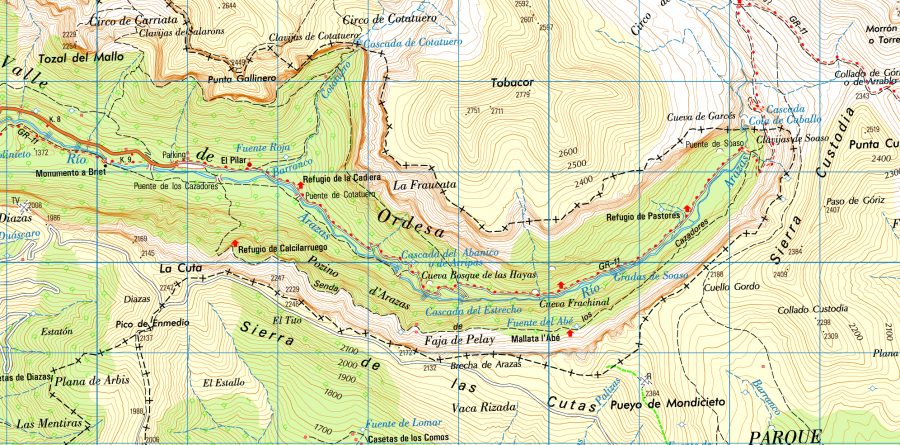 Itinierario sobre mapa del IGN