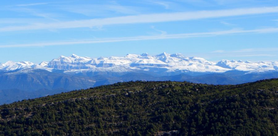 Panorámica del Pirineo desde la cima del Peiró