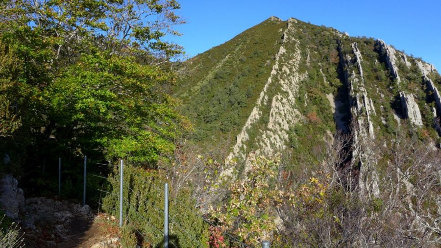 Vistas de la cara sur del Peiró, durante la ascensión