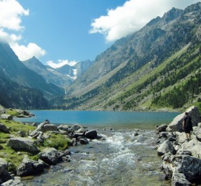 Lac de Gaube con el Macizo del Vignemale al fondo